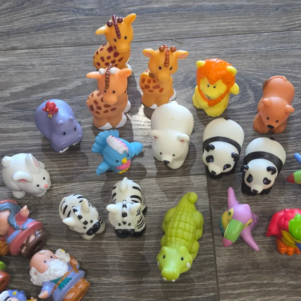 Fisher-Price Little People Noah's Ark Zoo Animal Figure Lot 25pc 2001 Vintage